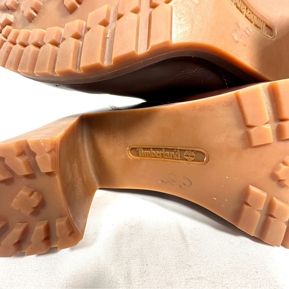 Timberland Allington Heeled Hiker Boots Leather Lug Sole Burgundy Oxblood W’s 8 - Picture 13 of 13